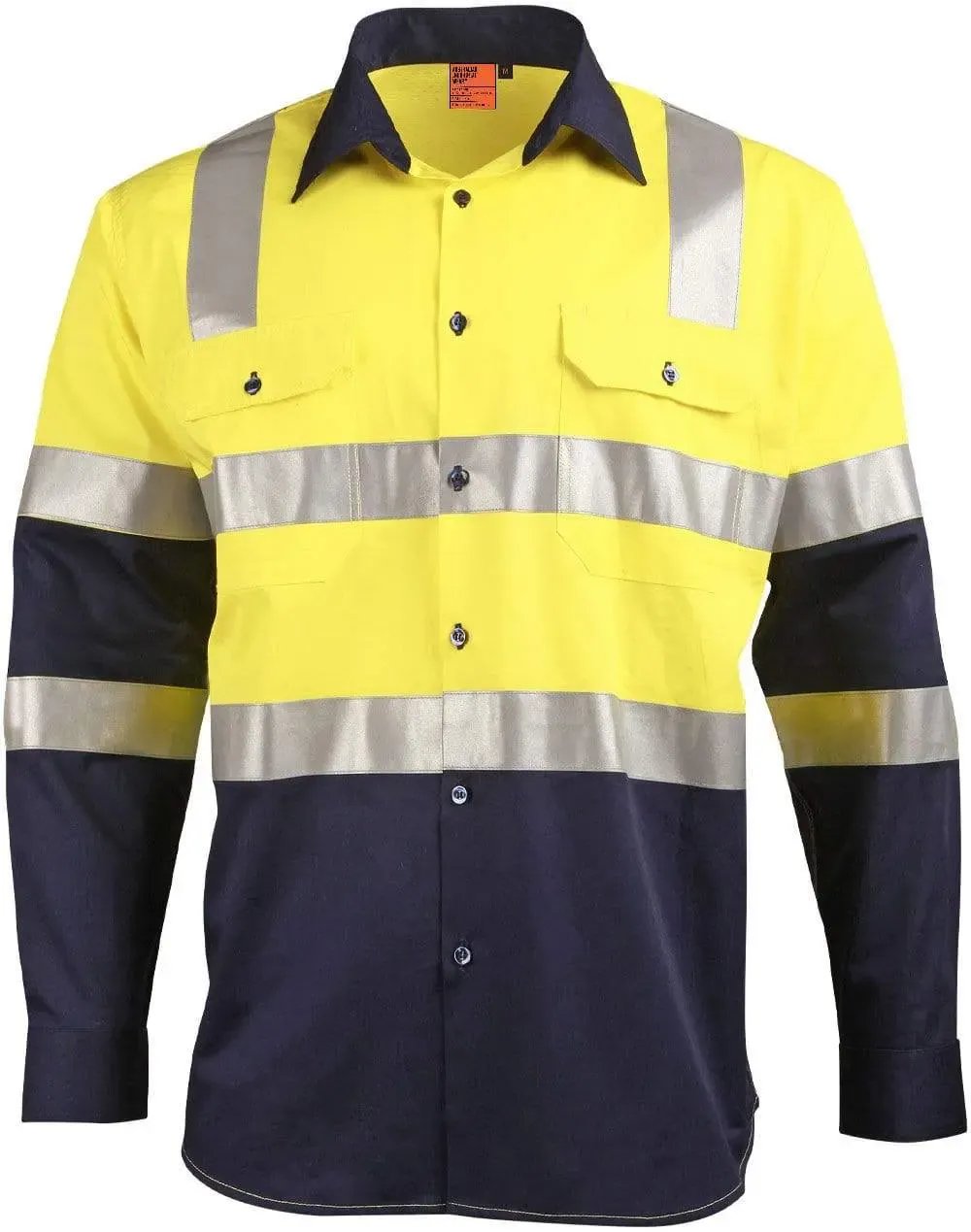 Winning Spirit Long Sleeve Biomotion Light Weight Safety Shirt X Back SW70